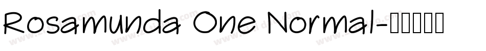 Rosamunda One Normal字体转换